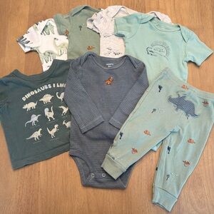 Carter's / Baby Gap Dinosaur Themed 7 piece bundle